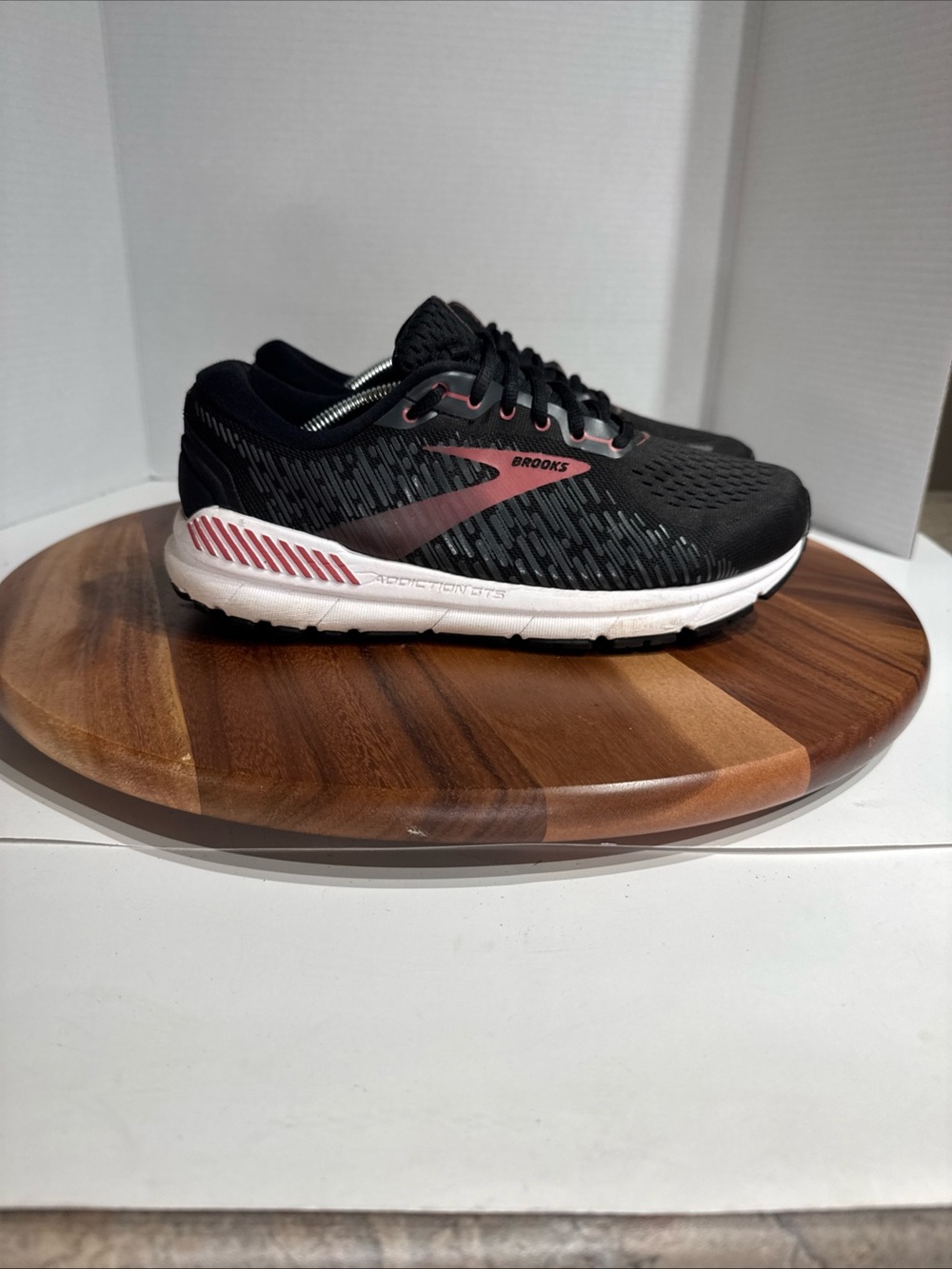 Brooks Shoes Womens Black Pink Addiction GTS 15 Running Size 9.5 2E Extra Wide